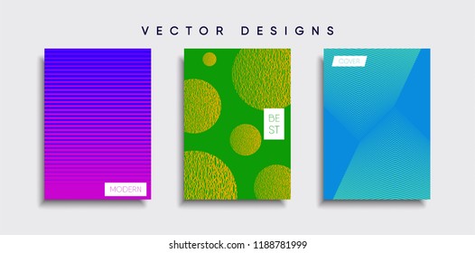 Vector cover designs. Future Poster template. Smartphone modern background set.