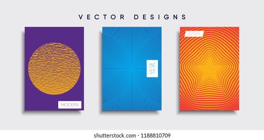 Vector cover designs. Future Poster template. Smartphone modern background set.
