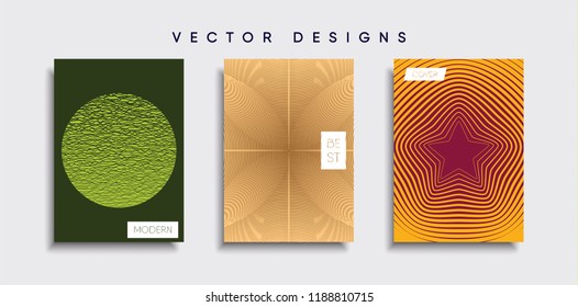 Vector cover designs. Future Poster template. Smartphone modern background set.