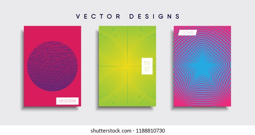 Vector cover designs. Future Poster template. Smartphone modern background set.