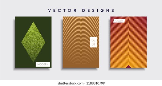 Vector cover designs. Future Poster template. Smartphone modern background set.