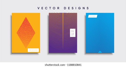 Vector cover designs. Future Poster template. Smartphone modern background set.