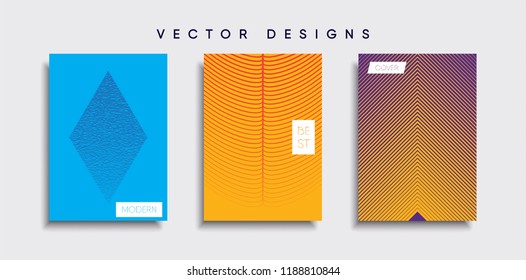 Vector cover designs. Future Poster template. Smartphone modern background set.