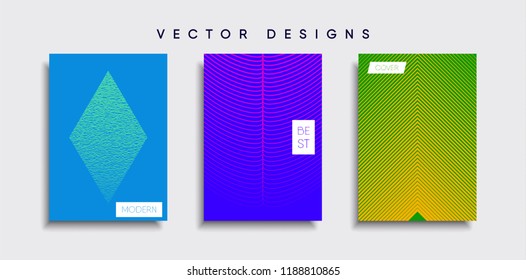 Vector cover designs. Future Poster template. Smartphone modern background set.