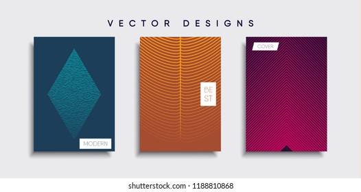 Vector cover designs. Future Poster template. Smartphone modern background set.