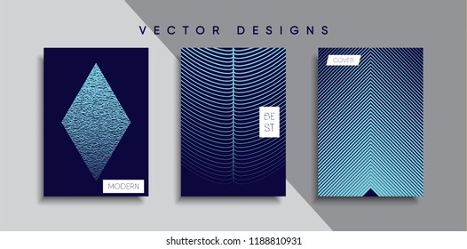 Vector cover designs. Future Poster template. Smartphone modern background set.