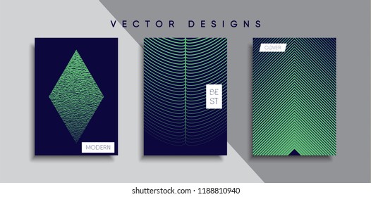 Vector cover designs. Future Poster template. Smartphone modern background set.