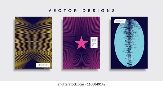 Vector cover designs. Future Poster template. Smartphone modern background set.