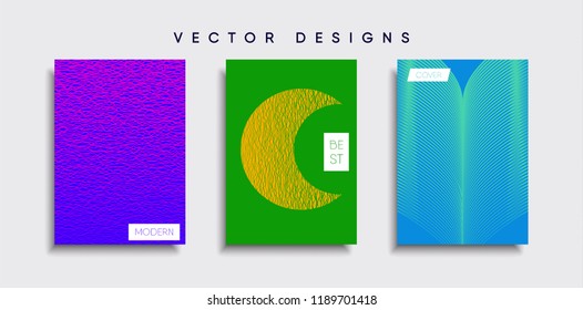 Vector cover designs. Future Poster template. Smartphone modern background set.
