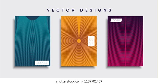 Vector cover designs. Future Poster template. Smartphone modern background set.