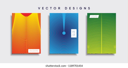 Vector cover designs. Future Poster template. Smartphone modern background set.