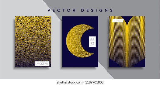 Vector cover designs. Future Poster template. Smartphone modern background set.