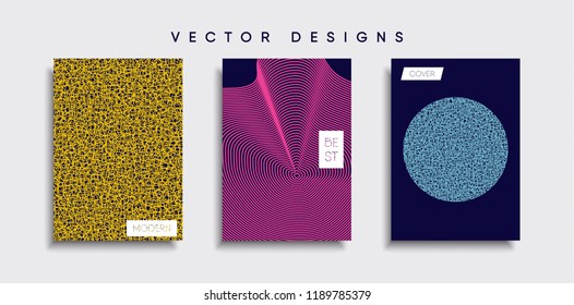 Vector cover designs. Future Poster template. Smartphone modern background set.