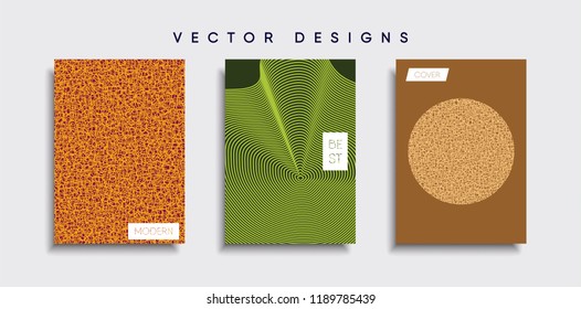 Vector cover designs. Future Poster template. Smartphone modern background set.