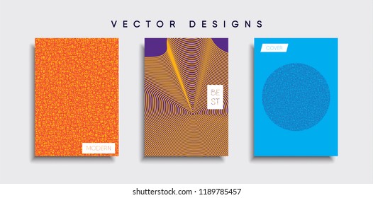 Vector cover designs. Future Poster template. Smartphone modern background set.