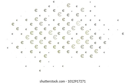 Vector cover with financial symbols. Blurred design in simple style with symbols of Euro. Best design for your ad, poster, banner of BTC money.