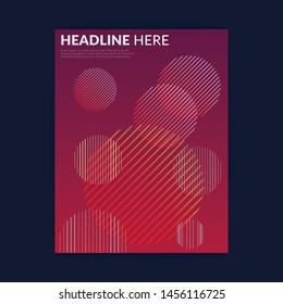 vector of cover flyer design template