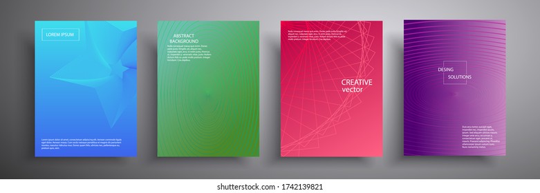 Vector cover illustration with graphic geometric elements. Template for brochures, covers, notebooks, banners, magazines and flyers, modern design template for websites.