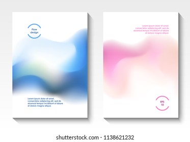 Vector cover liquid design, colorful watercolor style templates for brochure, annual report and banners, modern background