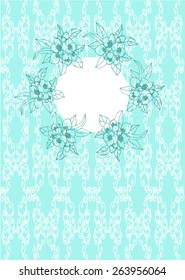 vector cover for notebook with floral frame