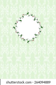 vector cover for notebook with space for notes and a floral frame