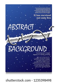 Vector cover sheet of torn paper banner. Vector.