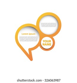 Vector cover speech in orange