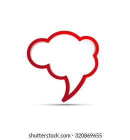 Vector cover speech in red