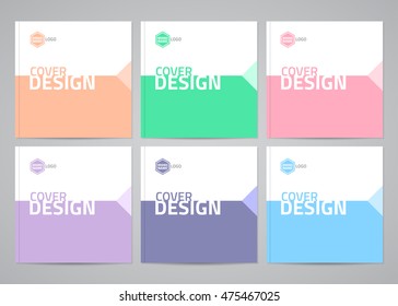Vector cover template. Annual report, flyer, banner, poster, brochure cover design.