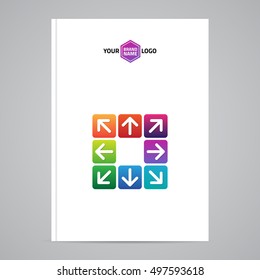 Vector cover template. Annual report, flyer, banner, poster, brochure cover design.