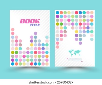 Vector cover template design colourful. Vector illustration. Can use for brochure, leaflet, magazine and printing job.