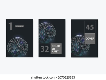 Vector cover template poster and flyer. Circle abstract brochure background