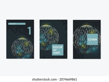Vector cover template poster and flyer. Circle abstract brochure background