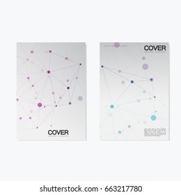 Vector cover templates brochure / Abstract connect and network background.