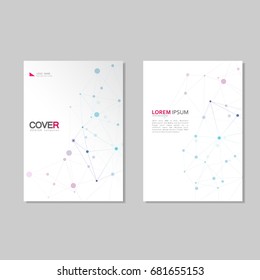 Vector cover templates brochure / Abstract connect and network background.