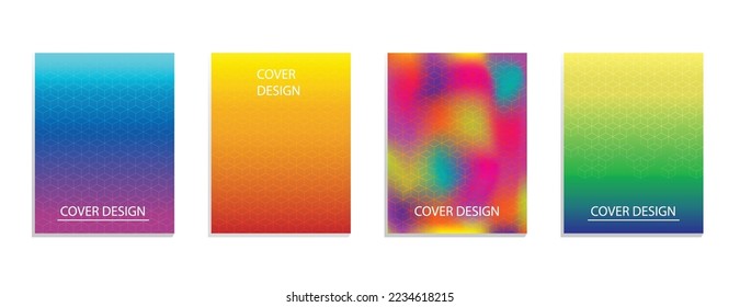 Vector. Plantillas de portada con diseño geométrico. Diseño de fondo geométrico. Combinaciones coloridas fáciles de actualizar según sea necesario. 