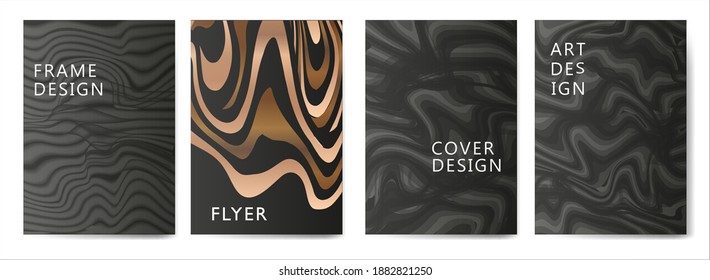 Cubierta vectorial para texto. Diseño abstracto sobre fondo negro. Adecuado para el diseño de portada, presentación, invitación, volante, informe anual, cartel y tarjeta de visita, diseño de embalaje