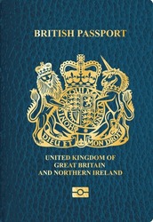 Vector Cover Of United Kingdom Of Great Britain And Northern Ireland Passport