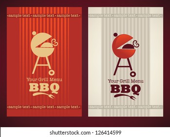 vector cover for your BBQ and grill menu