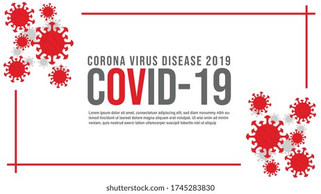 Ilustración del virus de la corona vectorial 2019