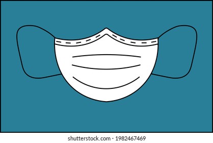 Vector of a covid mask.