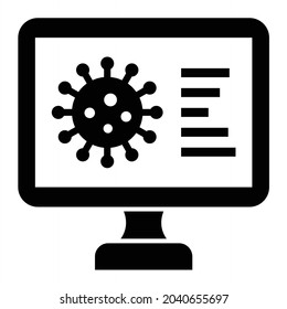 Diseño de iconos glifos de informe codificado por vectores
