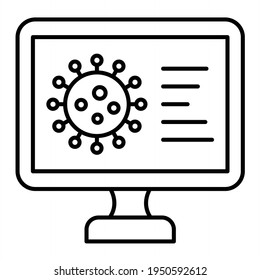 Vector Covid Report Outline Icon Design
