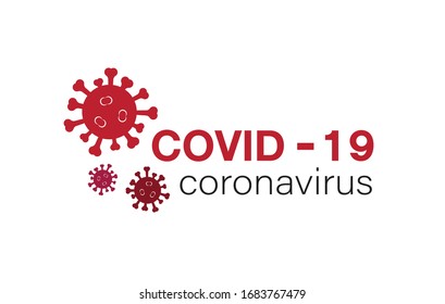 Vector of Covid-19 Coronavirus concept on white background. Novel coronavirus outbreak. Covid-19 Icons or logos. Easy editable layered vector illustration. 