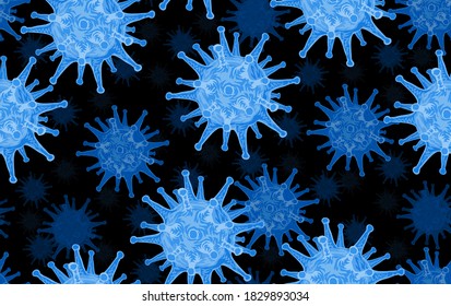 Vector Covid-19 coronavirus seamless pattern background
