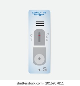 vector. Covid-19 rapid antigen test