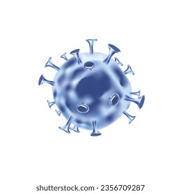 Vector covid-19 virus cell biotechnology blue graphic.