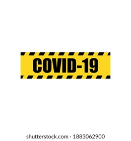 Vector Covid-19 Yellow Police Line Tape