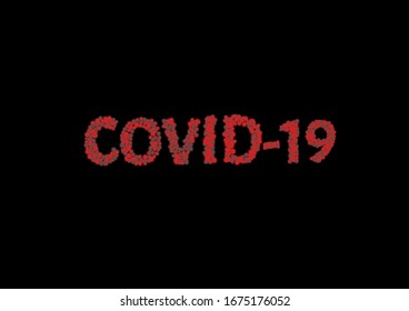 Vector of Covid-19(Corona Virus 2019) text with many corona virus outbreak