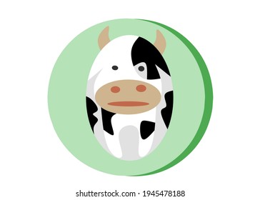 Vector cow animal symbol or icon